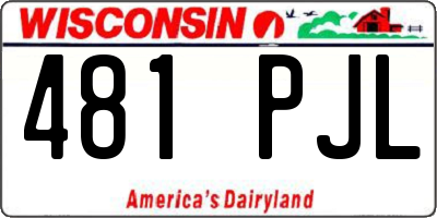 WI license plate 481PJL