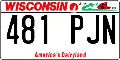 WI license plate 481PJN