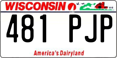 WI license plate 481PJP