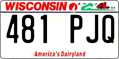 WI license plate 481PJQ