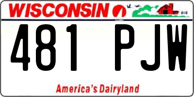 WI license plate 481PJW