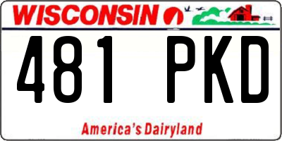 WI license plate 481PKD