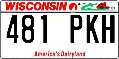 WI license plate 481PKH