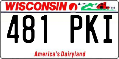 WI license plate 481PKI