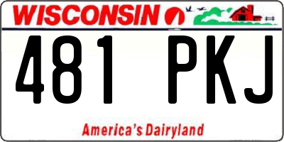 WI license plate 481PKJ