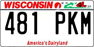 WI license plate 481PKM