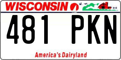 WI license plate 481PKN