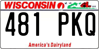 WI license plate 481PKQ