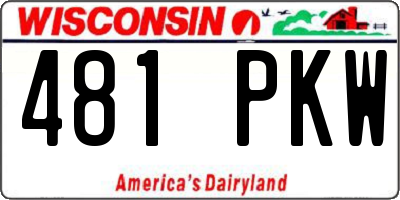 WI license plate 481PKW