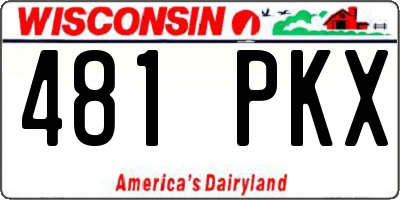 WI license plate 481PKX