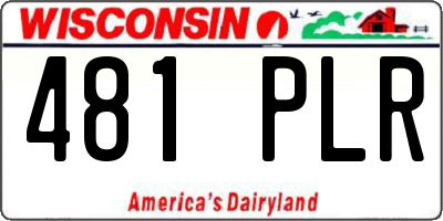 WI license plate 481PLR