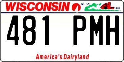 WI license plate 481PMH