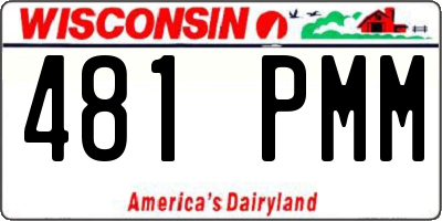 WI license plate 481PMM