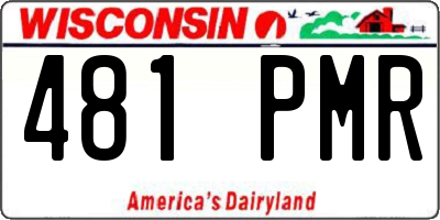 WI license plate 481PMR