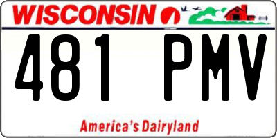 WI license plate 481PMV