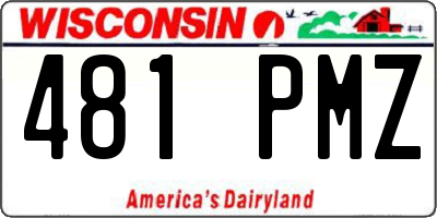 WI license plate 481PMZ