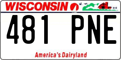 WI license plate 481PNE