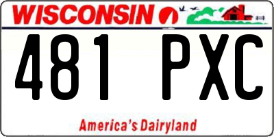 WI license plate 481PXC