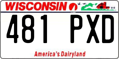 WI license plate 481PXD