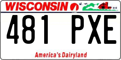 WI license plate 481PXE