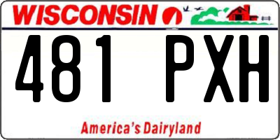 WI license plate 481PXH