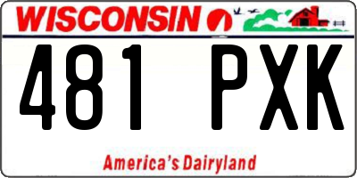 WI license plate 481PXK