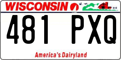 WI license plate 481PXQ