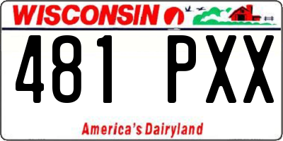 WI license plate 481PXX