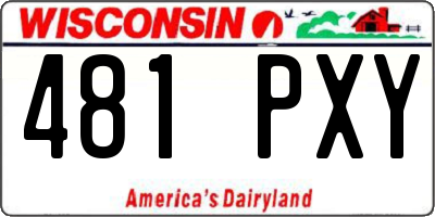 WI license plate 481PXY