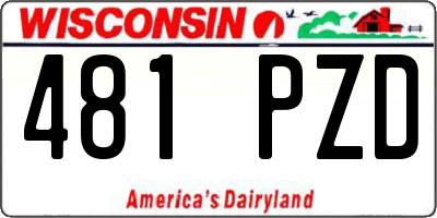 WI license plate 481PZD