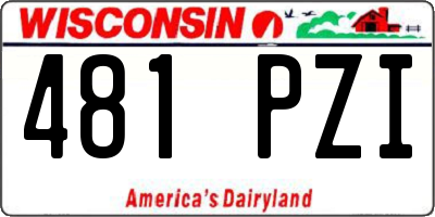 WI license plate 481PZI