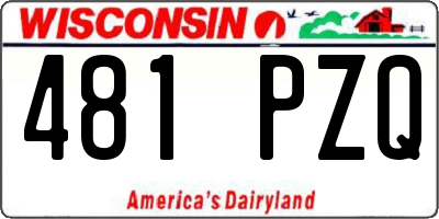 WI license plate 481PZQ