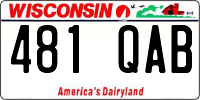 WI license plate 481QAB