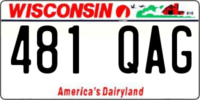 WI license plate 481QAG