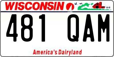 WI license plate 481QAM