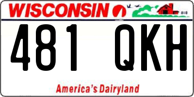 WI license plate 481QKH