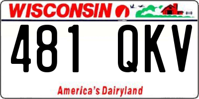 WI license plate 481QKV