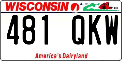 WI license plate 481QKW
