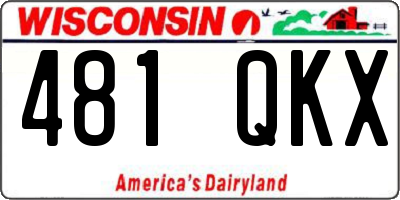WI license plate 481QKX