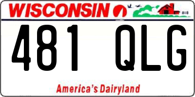 WI license plate 481QLG
