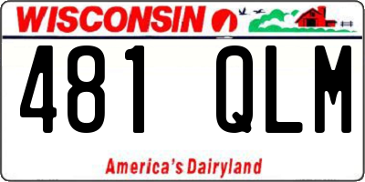 WI license plate 481QLM