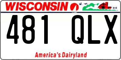 WI license plate 481QLX