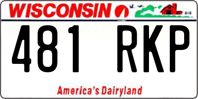 WI license plate 481RKP