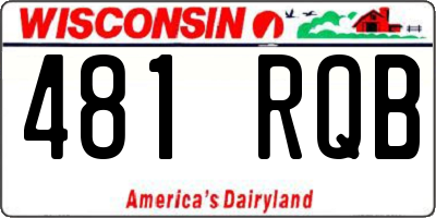 WI license plate 481RQB
