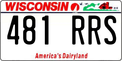 WI license plate 481RRS