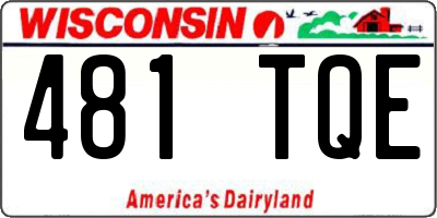 WI license plate 481TQE