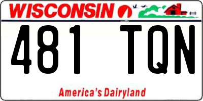 WI license plate 481TQN