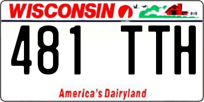 WI license plate 481TTH
