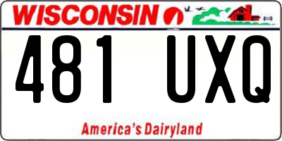WI license plate 481UXQ