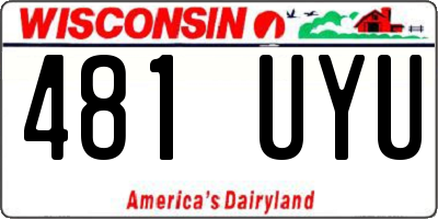 WI license plate 481UYU